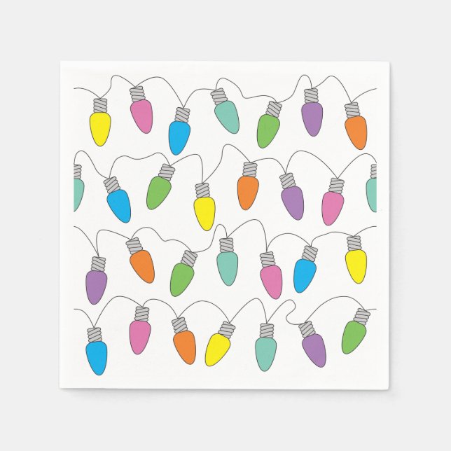 Christmas lights napkins (Front)