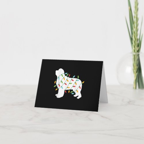 Christmas Lights Newfoundland Dog Lovers Card