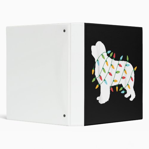 Christmas lights newfoundland  gifts  dog lovers 3 ring binder