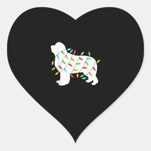 Christmas lights newfoundland  gifts  dog lovers heart sticker