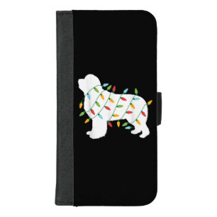 Christmas lights newfoundland gifts dog lovers iPhone 8/7 plus wallet case