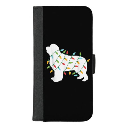 Christmas lights newfoundland  gifts  dog lovers iPhone 87 plus wallet case