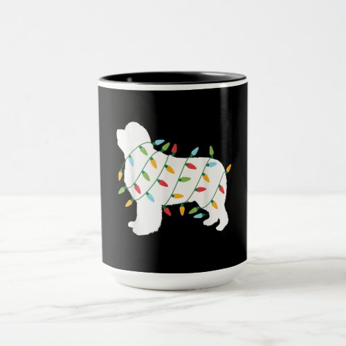 Christmas lights newfoundland  gifts  dog lovers mug