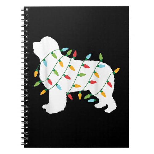 Christmas lights newfoundland  gifts  dog lovers notebook