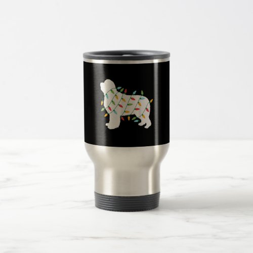 Christmas lights newfoundland  gifts  dog lovers travel mug