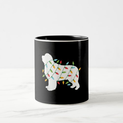 Christmas lights newfoundland  gifts  dog lovers Two_Tone coffee mug