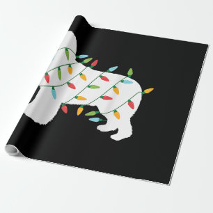 Christmas lights newfoundland gifts dog lovers wrapping paper
