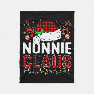 Christmas Lights Nonnie Claus Family Matching Xmas Fleece Blanket