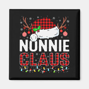 Christmas Lights Nonnie Claus Family Matching Xmas Magnet