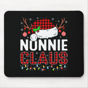 Christmas Lights Nonnie Claus Family Matching Xmas Mouse Pad