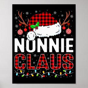Christmas Lights Nonnie Claus Family Matching Xmas Poster