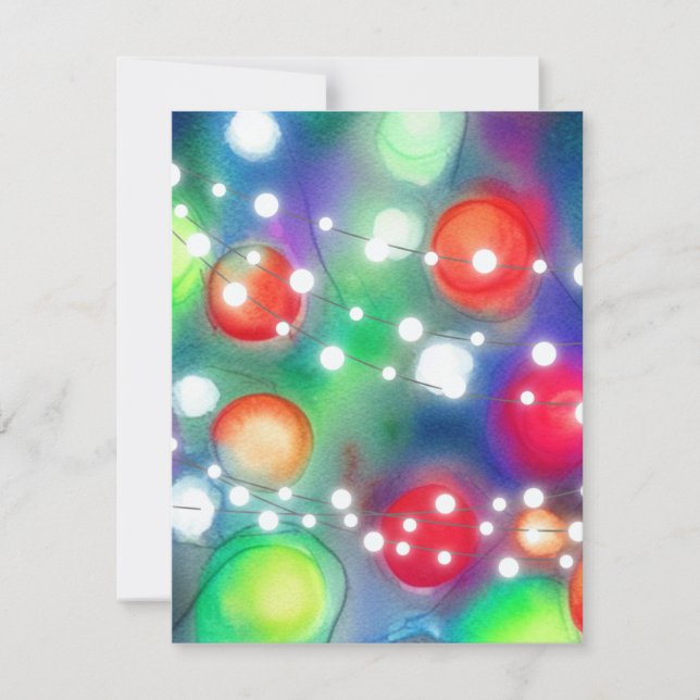 Christmas Lights Note Card (Front)
