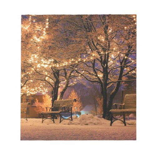 christmas lights notepad