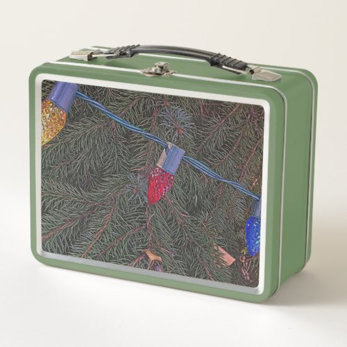 Christmas Lights On The Tree Lunch Box