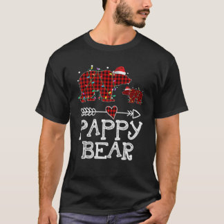 Christmas Lights Pajama Matching Red Plaid Pappy B T-Shirt