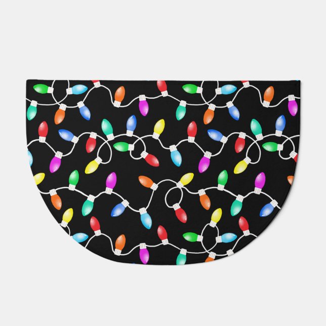 Christmas Lights Pattern Doormat (Front)