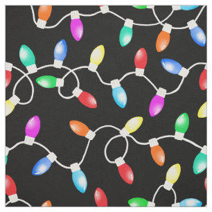 Christmas Lights Pattern Fabric