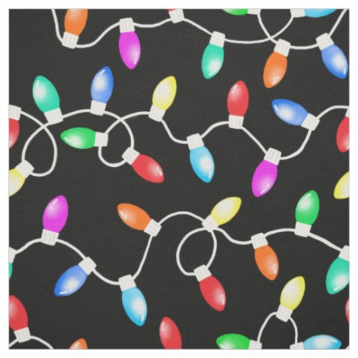 Christmas Lights Pattern Fabric