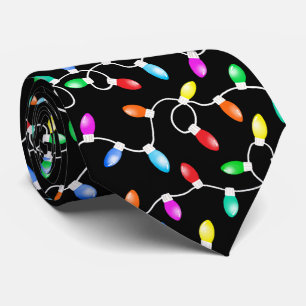 Christmas Lights Pattern Neck Tie