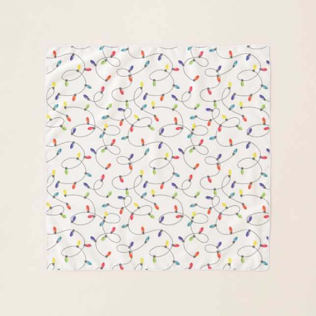 Christmas Lights Pattern Scarf (Front)