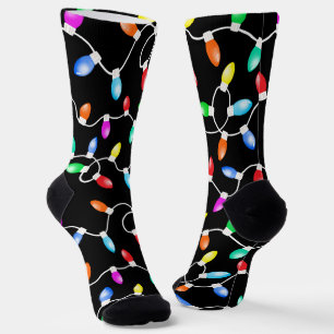 Christmas Lights Pattern Socks