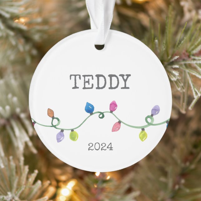 Christmas Lights PET PHOTO Ornament Artisan Fun (Tree)