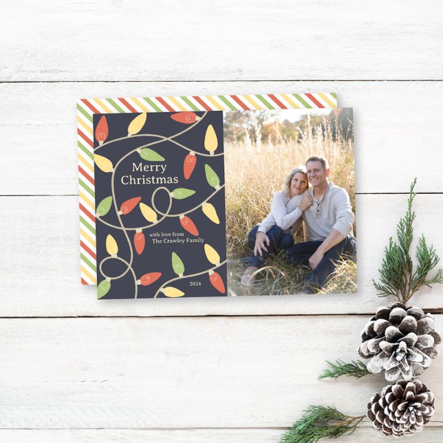 Christmas Lights Photo Card - Vintage Style (Creator Uploaded)