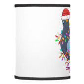 Christmas Lights Pigeon Wearing Xmas Hat - Pigeon Lamp Shade (Left)