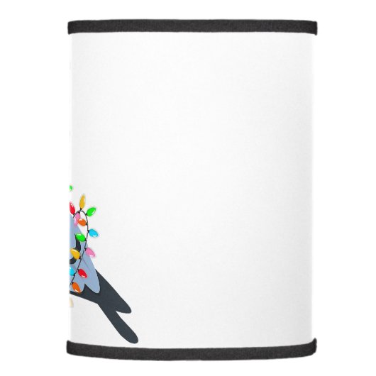 Christmas Lights Pigeon Wearing Xmas Hat - Pigeon  Lamp Shade (Right)