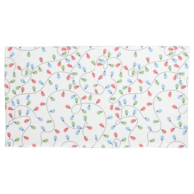 Christmas Lights Pillow Case (Front-Left)