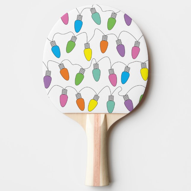 Christmas lights ping pong paddle (Front)