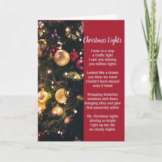 Christmas Lights - Poem Card (Front)