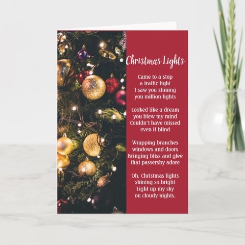 Christmas Lights _ Poem Card