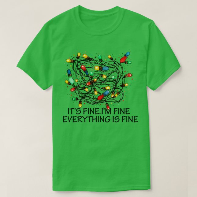 Christmas Lights Quote T-Shirt (Design Front)