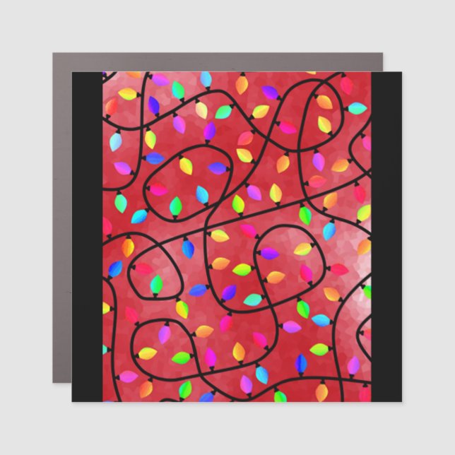 Christmas Lights Red   Car Magnet (Front)