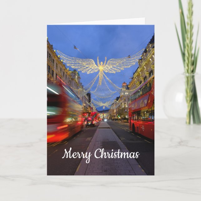 Christmas Lights, Regent Street, London  Card (Front)
