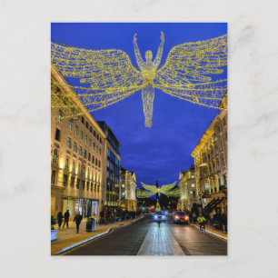 Christmas Lights, Regent Street, London Postcard
