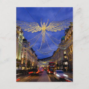 Christmas Lights, Regent Street, London Postcard