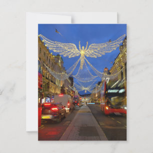 Christmas Lights, Regent Street, London Postcard