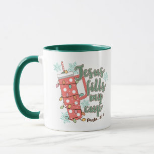Christmas Lights Religious mug Jesus Fills My Cup