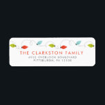 Christmas lights return address label<br><div class="desc">Designed to coordinate with Lea Delaveris Design's Colorful Joy collection,  this return address label features a strand of fun red,  green and lime Christmas lights with a retro vibe.</div>