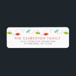 Christmas lights return address label<br><div class="desc">Designed to coordinate with Lea Delaveris Design's Colorful Joy collection,  this return address label features a strand of fun red,  green and lime Christmas lights with a retro vibe.</div>