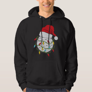Christmas Lights Santa Hat Golf Ball Funny Sports Hoodie