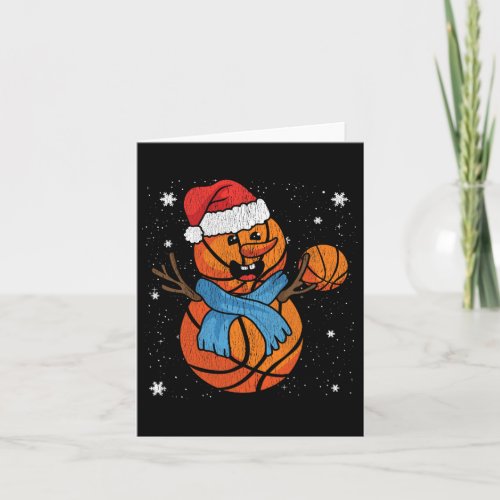 Christmas Lights Santa Snowman Basketball Player 1 Card