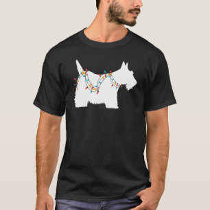 Christmas Lights Scottish Terrier Dog T-Shirt