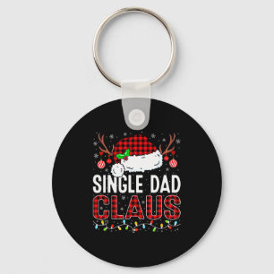Christmas Lights Single Dad Claus Family Matching  Keychain