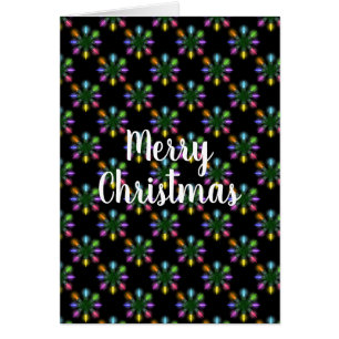 Christmas lights snowflake cards
