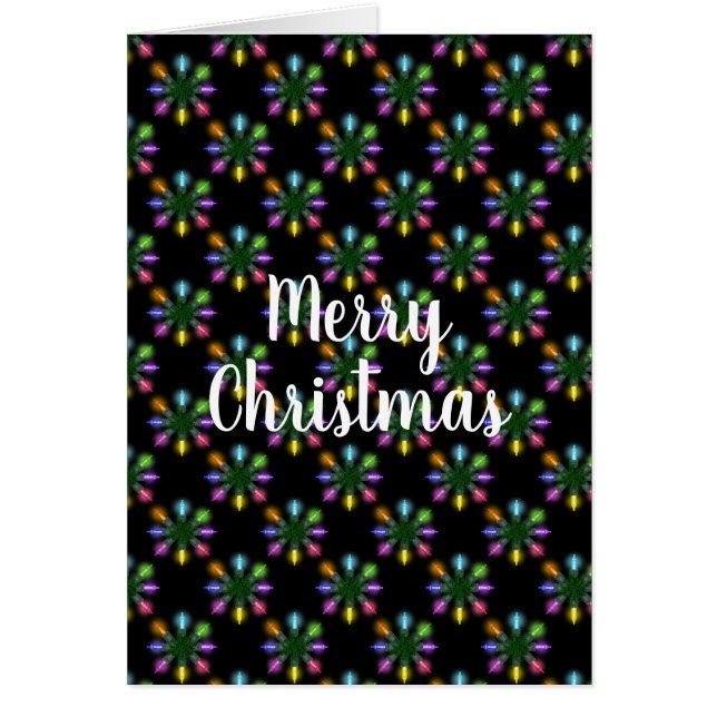 Christmas lights snowflake cards (Front)