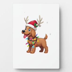 Christmas Lights Soft Coated Wheaten Terrier Dog T Plaque
