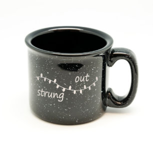 Christmas Lights Speckled Black 16 oz. Mug